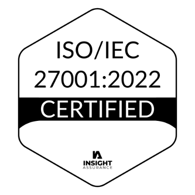 ISO/IEC 27001:2022 Certified, Insight Assurance