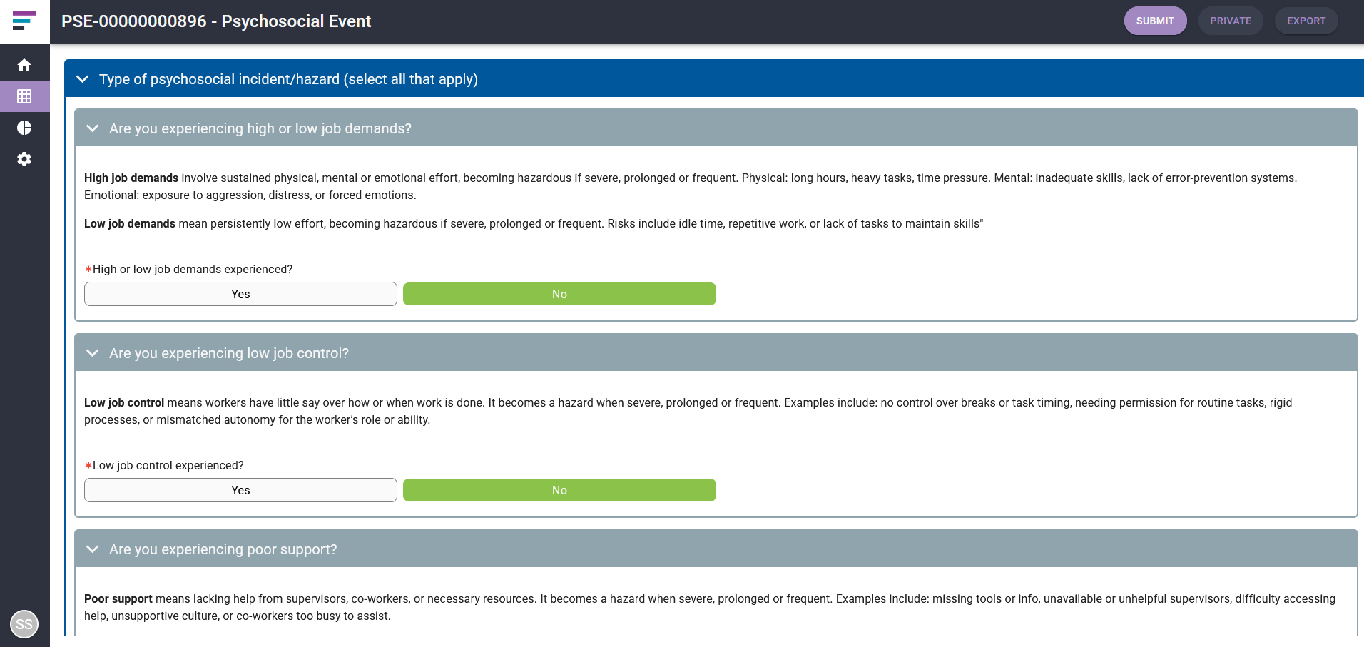 Skefto psychosocial event management workflow